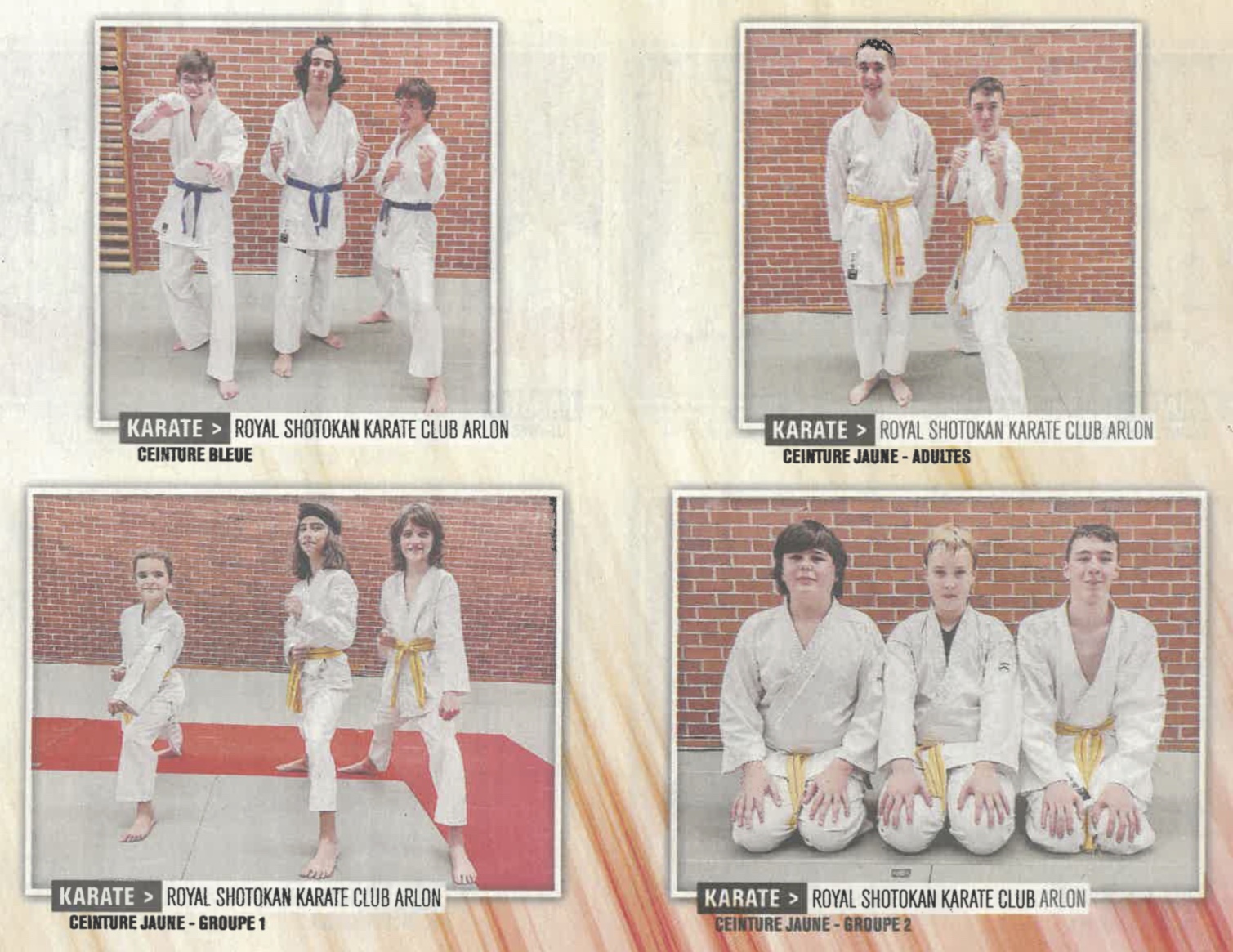 Nos groupes de jeunes dans le journal ce 18/11 Royal Karaté Club
